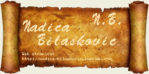 Nadica Bilašković vizit kartica